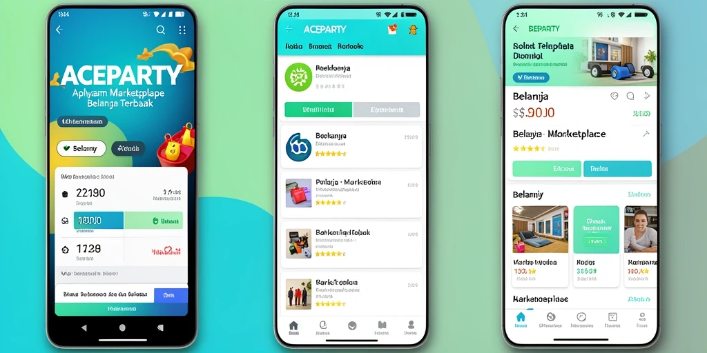 Tampilan antarmuka ACEPARTY yang user-friendly dan fungsional.