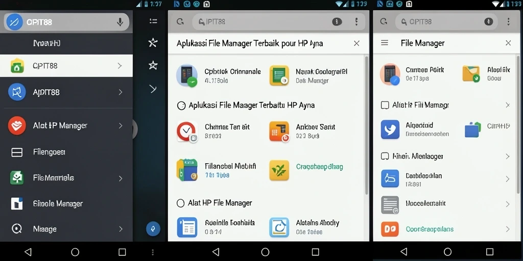 Antarmuka user-friendly dari aplikasi File Manager CIPIT88 yang memudahkan pengelolaan file.