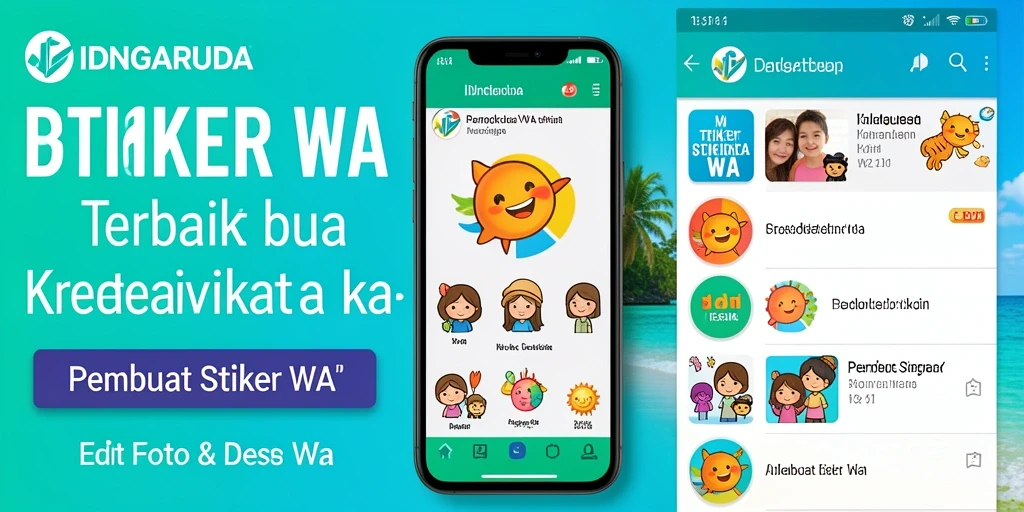 Tampilan antarmuka aplikasi Pembuat Stiker WA IDNGARUDA yang user-friendly.