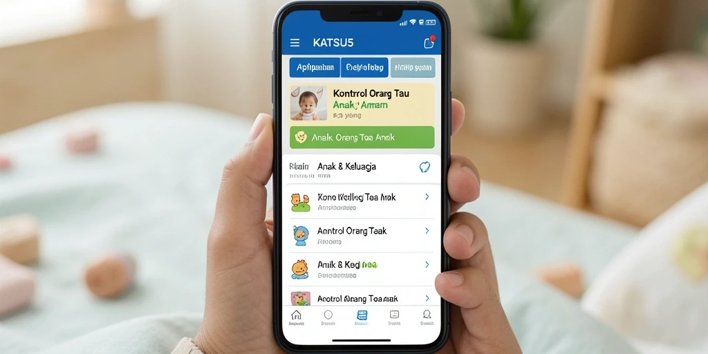 Antarmuka KATSU5 menampilkan kontrol orang tua yang mudah digunakan.
