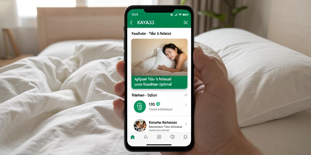 Antarmuka KAYA33 yang sederhana dan ramah pengguna untuk Tidur & Relaksasi.