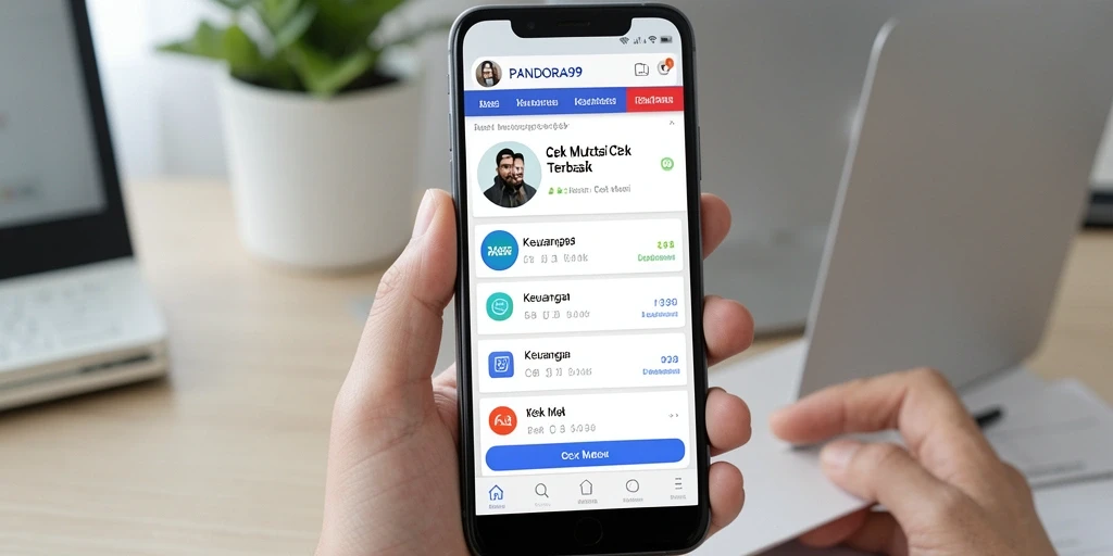 Antarmuka aplikasi PANDORA99 menampilkan fitur Cek Mutasi yang jelas dan intuitif.