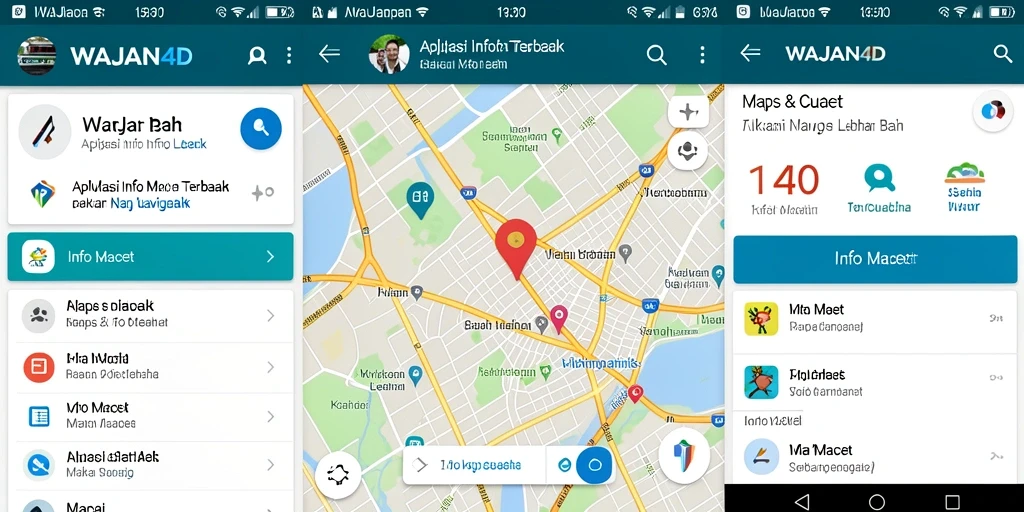 Screenshot antarmuka WAJAN4D menampilkan informasi lalu lintas terkini.