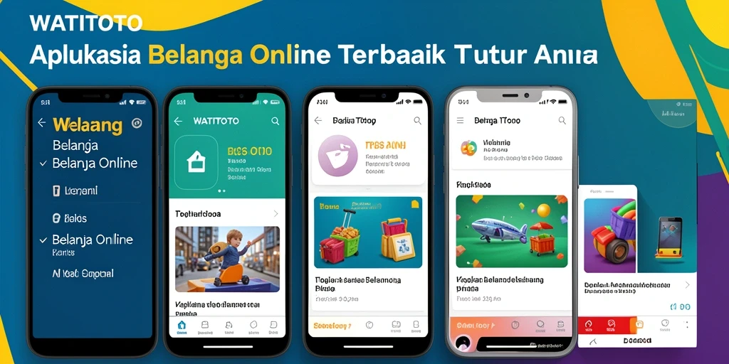 Screenshot WATITOTO menampilkan antarmuka aplikasi Belanja Online yang menarik.