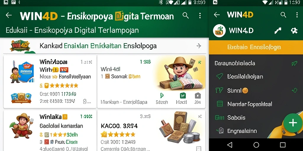 Tampilan antarmuka aplikasi WIN4D yang user-friendly.